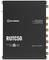 Black Teltonika RUTC50 Router, manufactured in Lithuania. Supports 9-50 V DC, Default IP: 192.168.1.1, multiple ports.