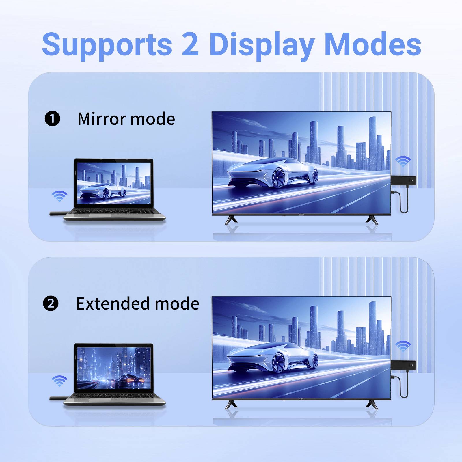 SpeaKa Professional SP-TR-450 Wireless HDMI (set) 50 m 2.4 GHz, 5 GHz 3840 x 2160 Pixel built-in LED display-13
