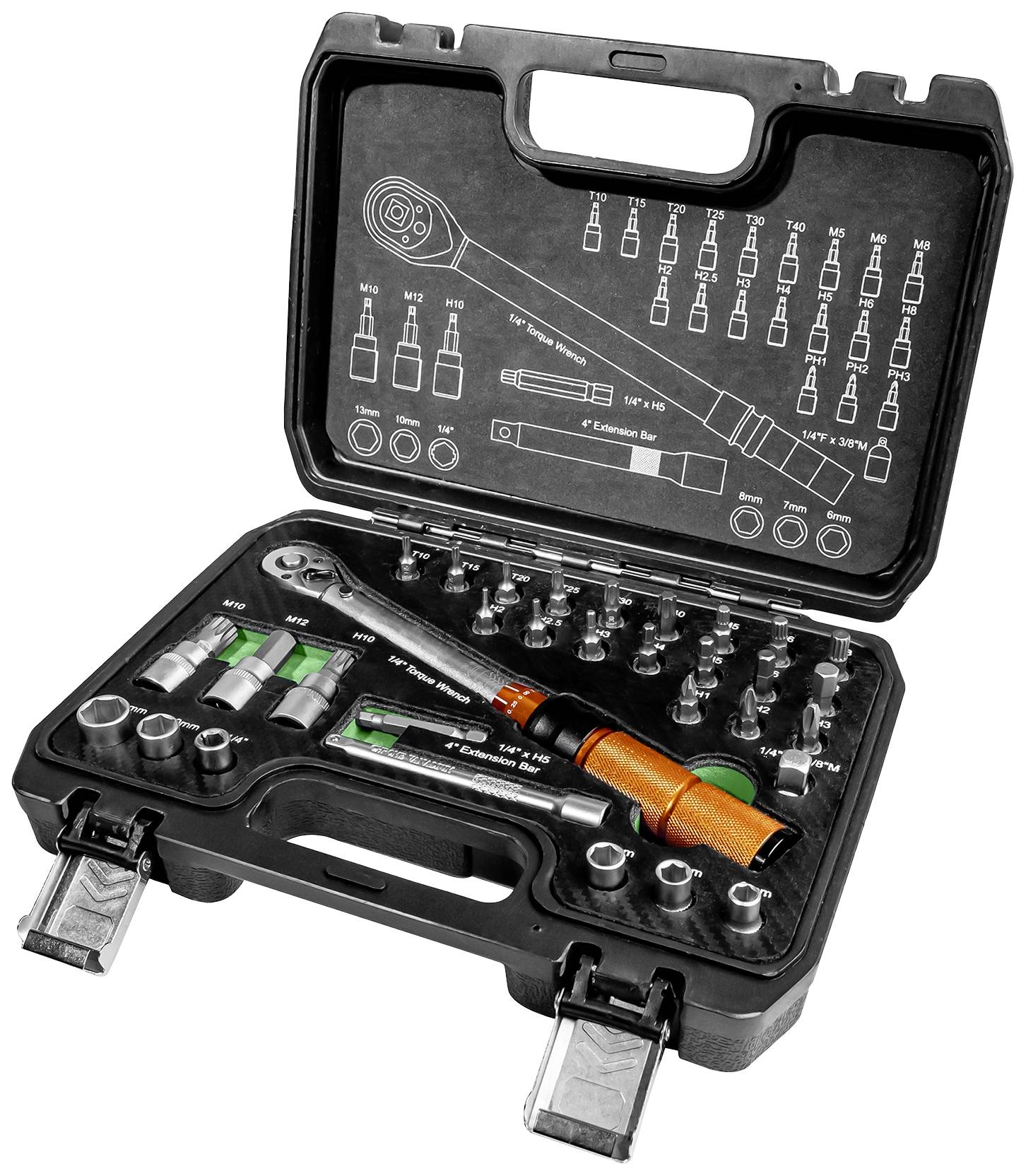 Brueder Mannesmann M18315 Torque wrench set 1/4 (6.3 mm) 5 - 25 Nm