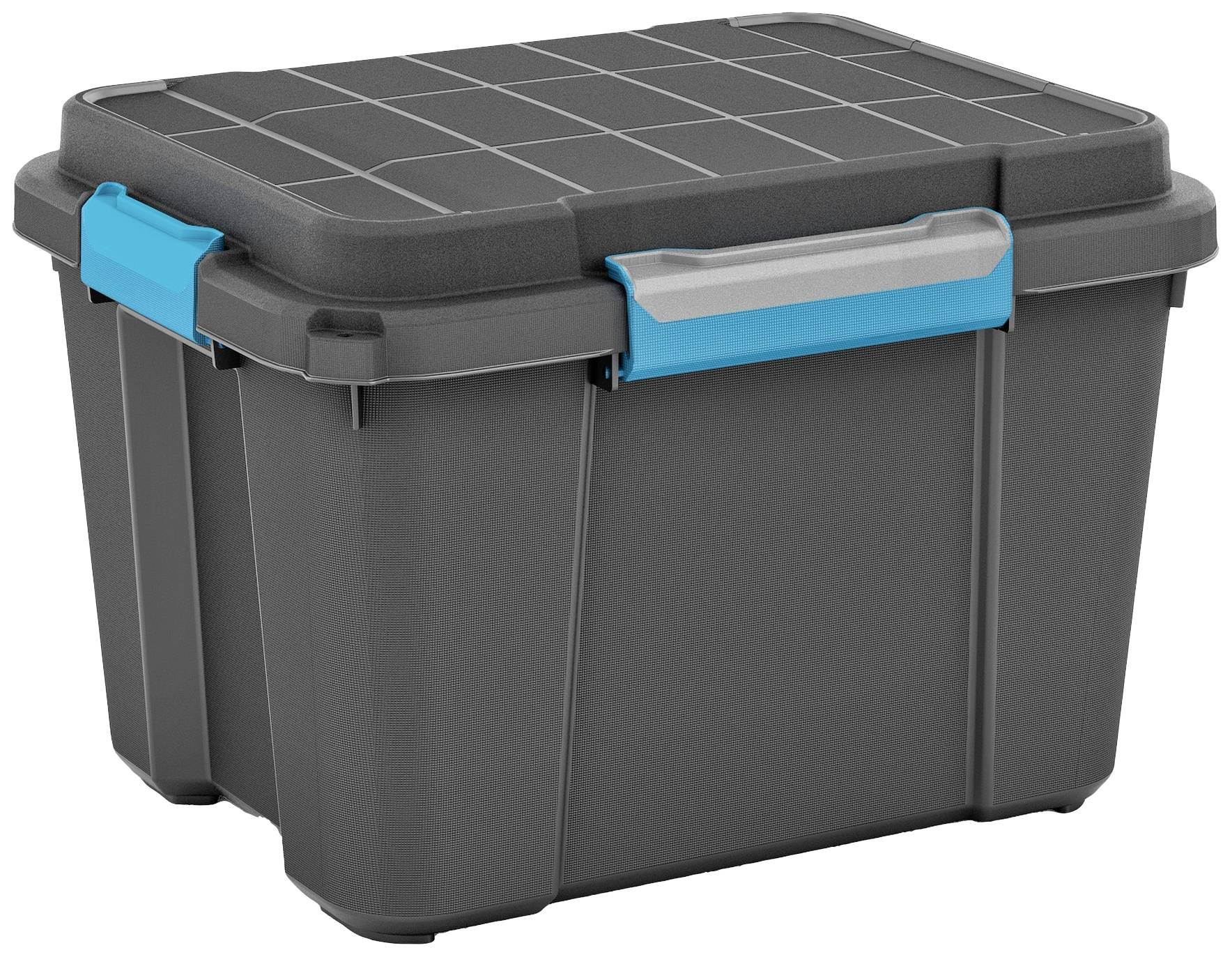KIS 237440 Storage box Scubba Stackable (W x H x D) 495 x 340 x 390 mm Grey-blue, Black 1 pc(s)