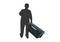 Human silhouette holding a black toolbox with blue accents.