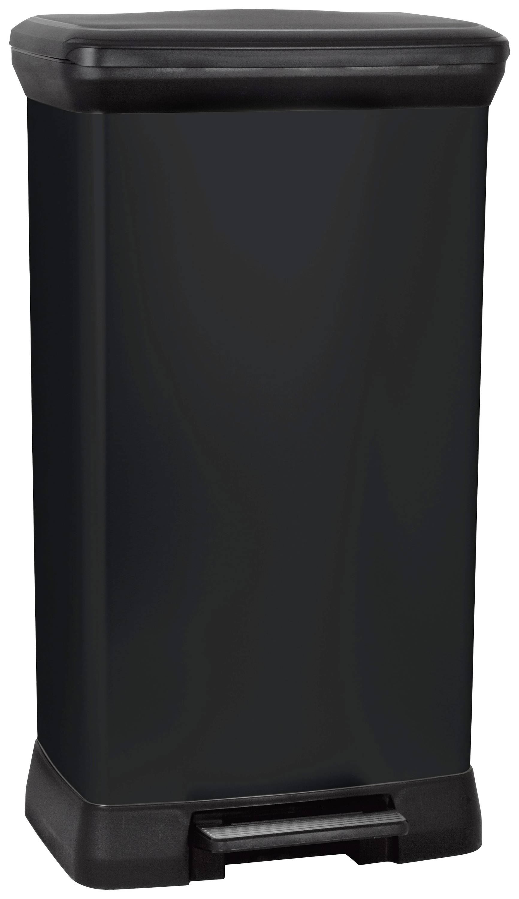 Curver Deco bin metalics 246364 Garbage bin 50 l (W x H x D) 390 x 720 x 290 mm Black 1 pc(s)
