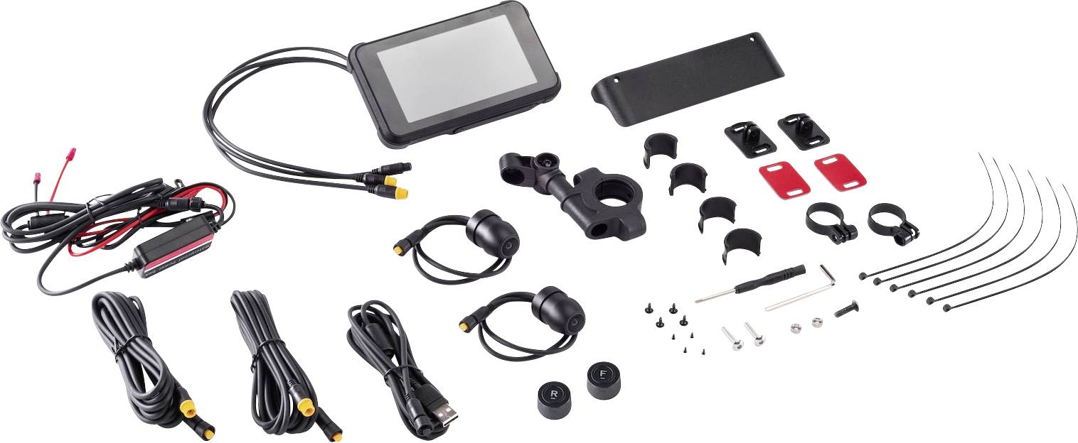 Midland BikePlay Guardian Dashcam with GPS, GPS module, TPMS, Waterproof casing Horizontal viewing angle (max.)=110 ° 12 V, 24 V, 5 V Display, Twin cam