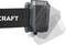 A black head torch with a pivoting lamp head to enable freedom of movement. The strap displays the 'CRAFT' logo.