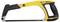 Hacksaw with yellow and black handle, suitable for precise cuts in metal or plastic. Brand name visible on handle.<br><br>Translation:<br>Hacksaw with yellow and black handle, ideal for precise cutting in metal or plastic. Brand name visible on handle.