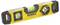 DEWALT spirit level in yellow with three vials for precise checking of horizontal and vertical alignment.