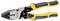 Yellow and black multi-purpose pliers, suitable for cutting, gripping, and stripping wires.
