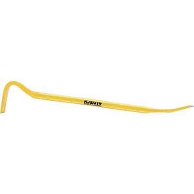 Yellow nail pulling pliers from DEWALT with curved and flat ends, designed for levering and removing nails.