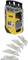'Dewalt' Trapezoid blades in yellow plastic box, pack of 50. Four blades are removed and placed underneath.
