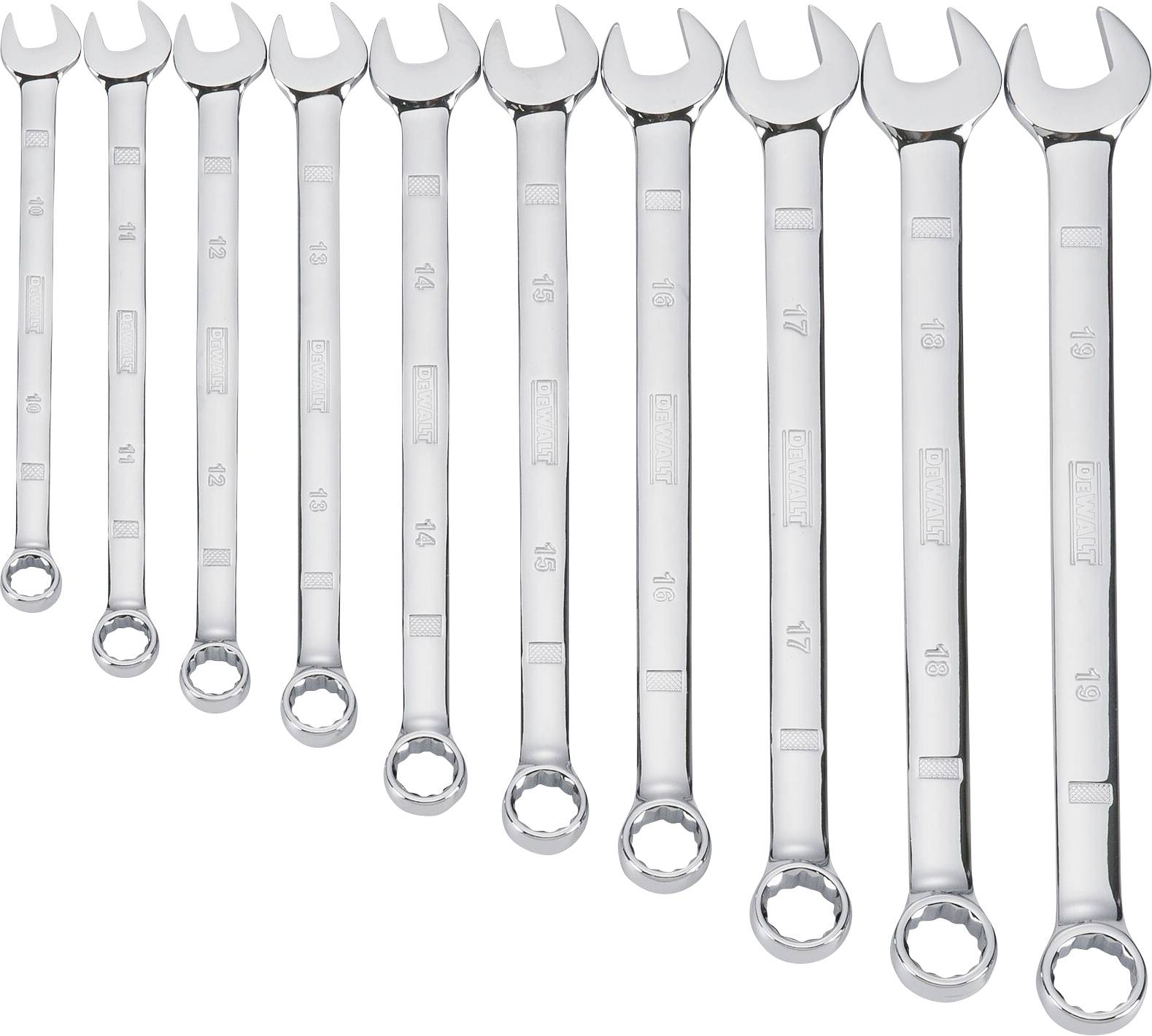 DEWALT DWMT19227-1 Crowfoot wrench set 10-piece Spanner size (metric) 10 - 19 mm