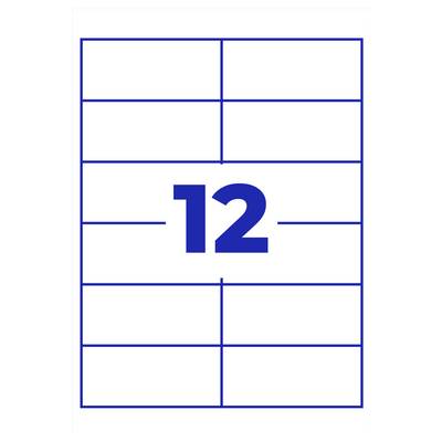 Blue-and-white numbered table with the large number 12 in the centre.