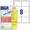 Avery-Zweckform 4782-65 All-purpose labels 97 x 67.7 mm Paper White 65 sheet Permanent adhesive Inkjet printer, Laser printer, Laser, colour, Copier, Colour copier, Manual labeling