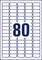 The number '80' is large in the centre of a rectangular pattern arranged in rows, with blue borders on a white background.