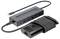 External USB-C docking station with multiple ports and power adapter. Ideal for connecting accessories to laptops.