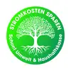 A green circle with a stylised white tree in the centre. Text: 'SAVE ELECTRICITY COSTS Protects Environment & Household Budget'