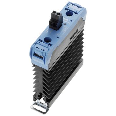 A navy-blue electronic device with heat sinks, likely a component for industrial control cabinet applications.