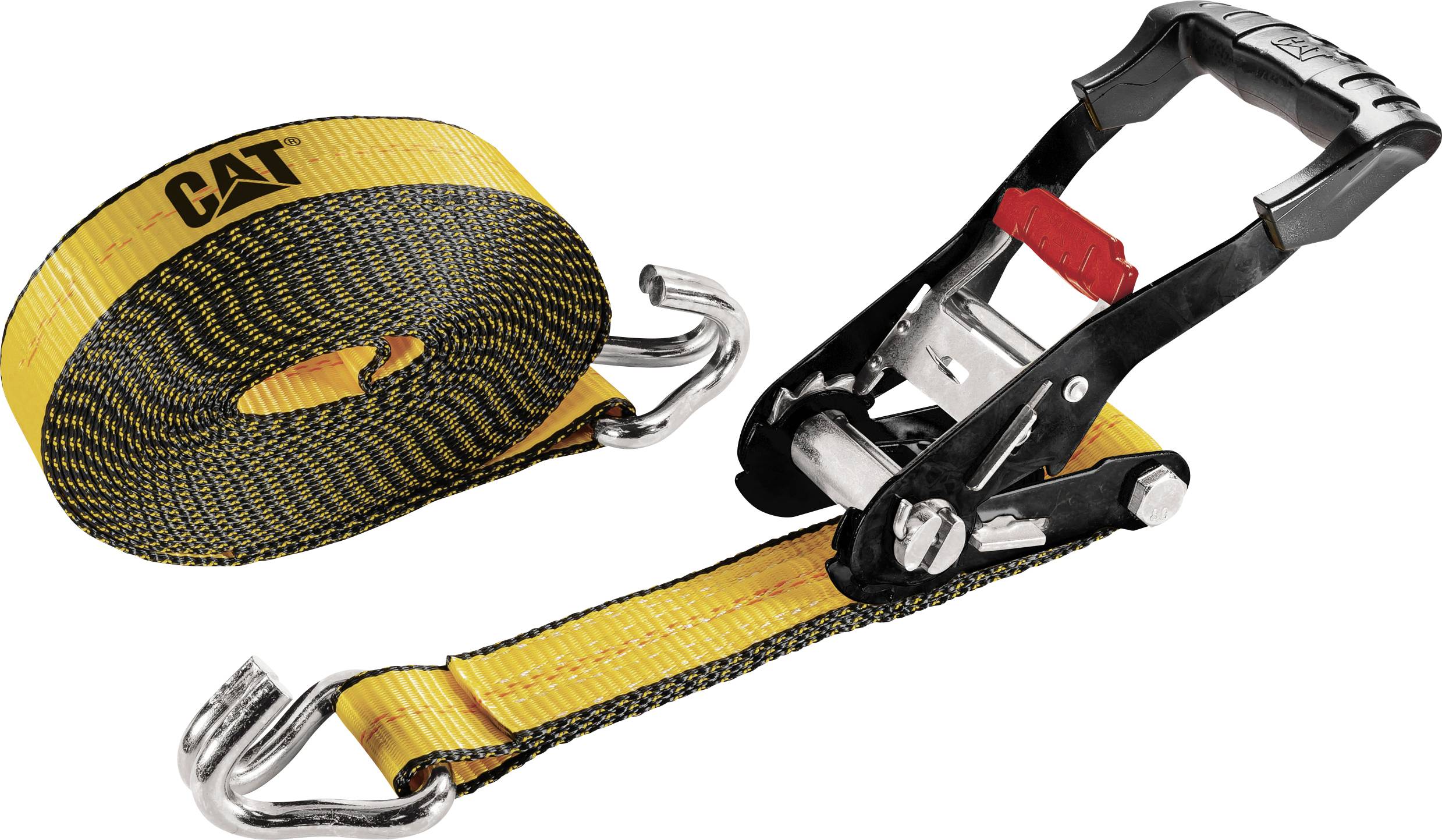 Caterpillar 980068IE Elastic strap Low lashing capacity (single/direct)=3640 daN (L x W) 8.2 m x 50 mm Ratchet