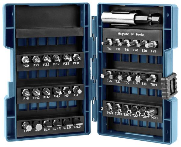 Makita B-28606 B-28606 Bit set 37-piece 1" (25 mm) incl. bit holder