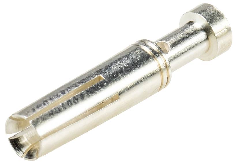 Metal pin for connection or fastening, with a slot at one end and a straight, cylindrical shaft.