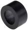 A black, hollow cylinder made of plastic with a matte finish is shown.