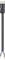 A black electric cable ends in two copper wires, one blue and one brown.