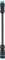 A long, black pipe connector with two turquoise end caps, suitable for connecting hoses or tubes.