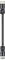 A black, slender pipe with connections at both ends.