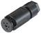 'RSY-08' Melexis sensor, cylindrical shape, black, ribbed housing.
