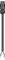A black electric cable with a round plug and two exposed wires, one blue and one brown.