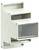 Electronic meter box in white, featuring two transparent covers. Suitable for mounting meters and electrical devices.