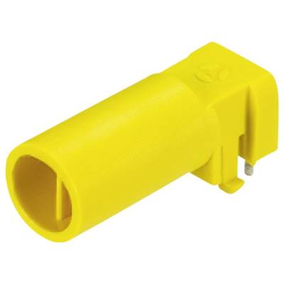 A yellow, isolated cable entry grommet. Suitable for protecting cable connections against environmental influences.