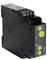 A black electrical relay with green adjustment knobs and screw terminals, used for controlling electrical loads.