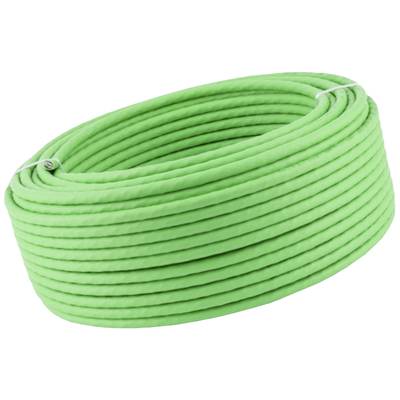 Green, coiled plastic string.