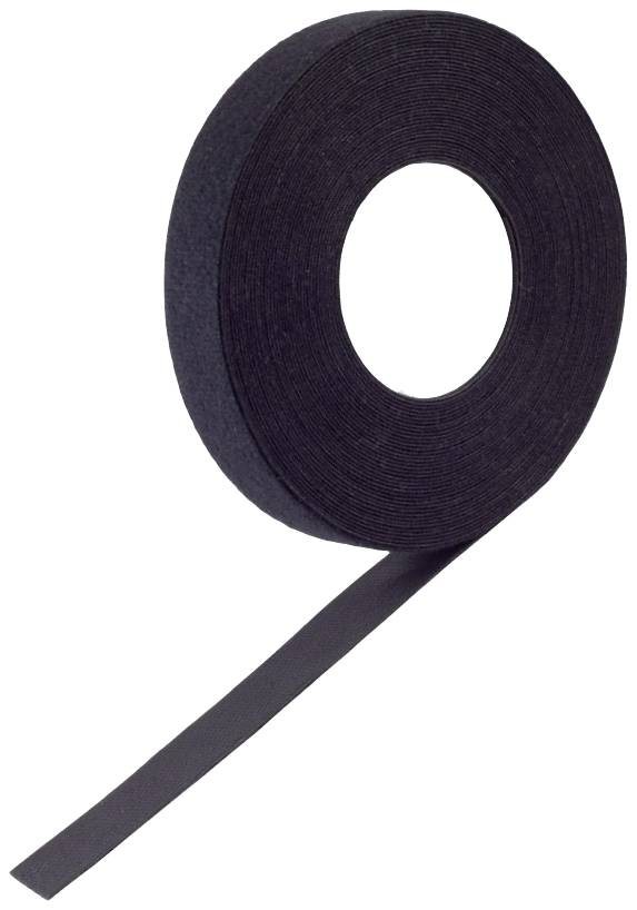 BKL Electronic PRO Hook-and-loop tape Mushroom hooks (L x W) 10 m x 16 mm Black 1 pc(s)