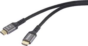 SpeaKa Professional HDMI Cable HDMI-A plug 3.00 m Black SP-13125612 4K UHD HDMI cable