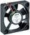 Small, black fan with housing and model designation 'SEPA DC BRUSHLESS MFB40H'. Capital letters 'ASSEMBLED IN CHINA'.