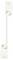 A white electrical connector with two identical terminal pieces, connected by a short cable, for electrical connections.