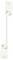 A white electrical connector with two terminal ends and a flexible cable between them, suitable for lighting systems.