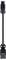 Black, extendable electric adapter with a plug at each end, suitable for cable connections.