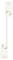 A white electric connection cable with plug connectors at both ends and small screws for fastening.
