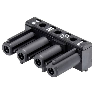 'Electrical connector with four terminals, numbered from 1 to 4.'
