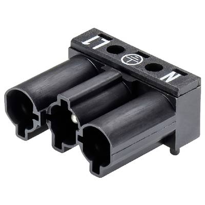 Black three-pin electrical plug with L1 and N labels for straightforward identification of connections.