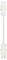 A white cable connector with a straight cable between two rectangular connectors, suitable for connecting LED strips.