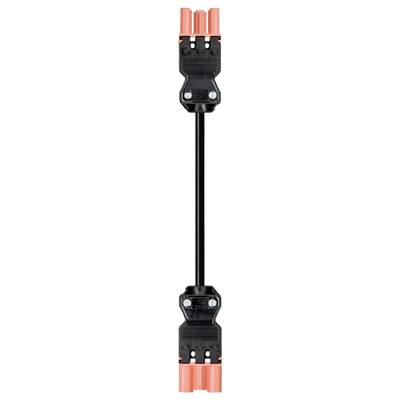 Black, flexible connection cable with two multi-pin connectors at the ends, suitable for electrical applications.