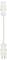 White electrical connector with two terminal ends, connected by a short cable.