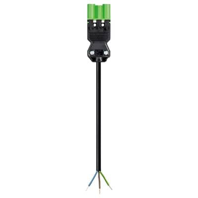 Light and moisture meter with ground stake and three exposed cable cores.