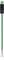 A long, green soil sensor with a black upper surface and two underlying cables, suitable for moisture-related applications.