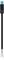 Plug with two cables. Black and red wire ends visible. Upper side has blue, two-pole connection socket.