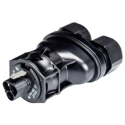 Black, cylindrical sensor with electronic connection, most likely an automotive component.