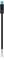 Close-up of a black electrical cable with three wires at one end and a blue plug connector at the other end.